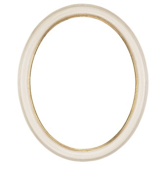 Oval Beige med guld